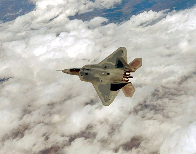 F-22 Raptor in the sky