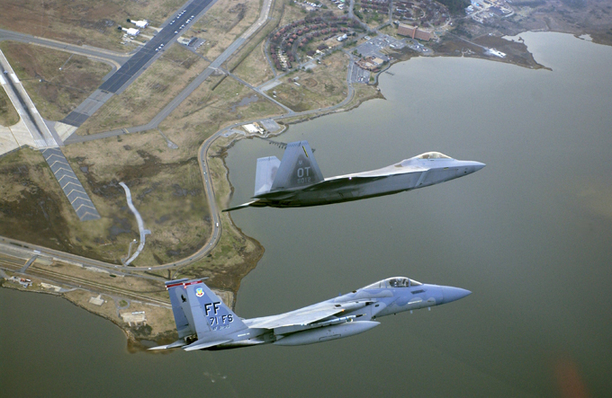 F-22 Raptor in the sky