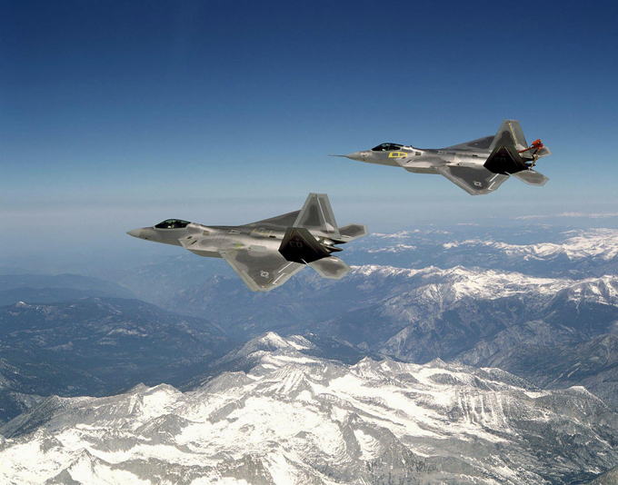 F-22 Raptor in the sky