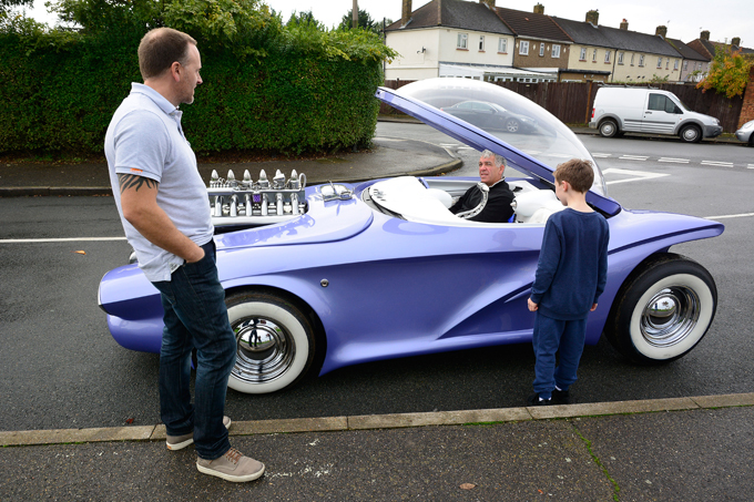 Man builds his dream car from household rubbish