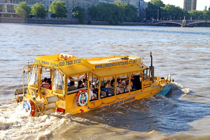 Some cars can swim. Some buses can too