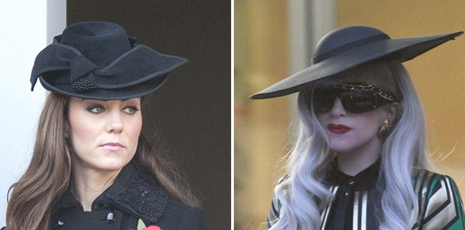 Kate Middleton vs. Lady Gaga in hat battle