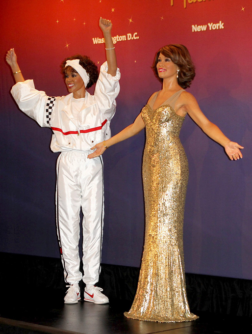 Whitney Houston in 4 waxworks at once