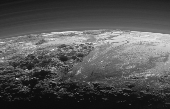 Sunset on Pluto