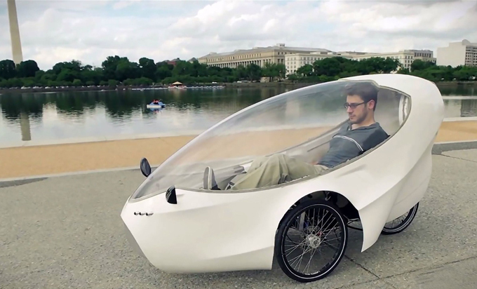 Perfect burger and bicycle of the future