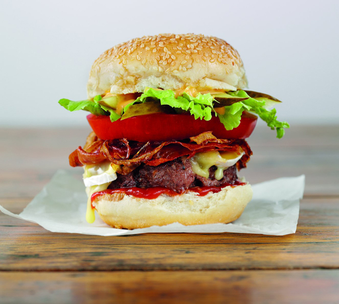 Perfect burger and bicycle of the future