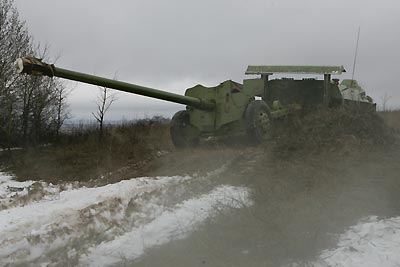 USSR's anti-tank gun Rapira