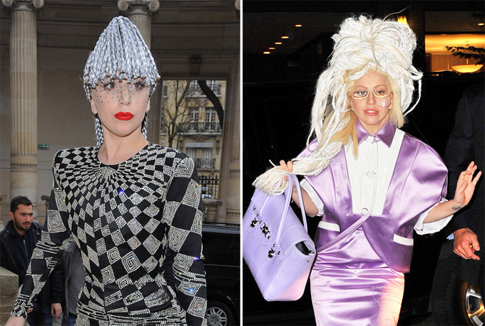 Lady Gaga and her wigs