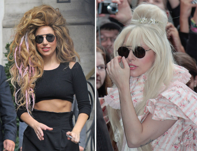 Lady Gaga and her wigs