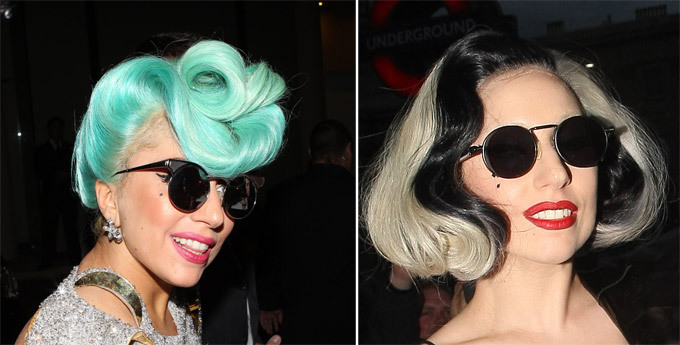 Lady Gaga and her wigs