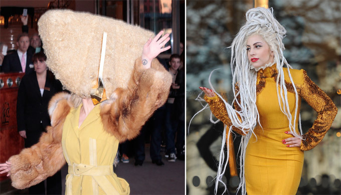 Lady Gaga and her wigs