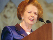 Margaret Thatcher, the English dream, celebrates her 80th anniversary