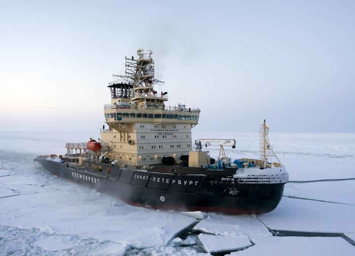 Putin takes part in ceremony to launch new nuclear icebreaker