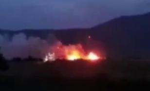 Ammunition depot on fire in Crimea