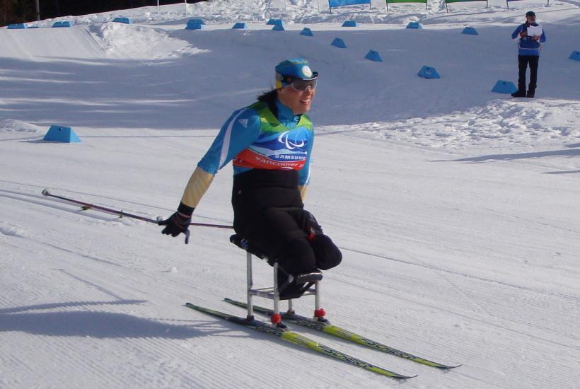 Paralympic XC ski sitting