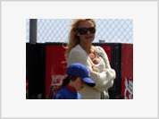 Pamela Anderson appears to be a soccer mom at heart