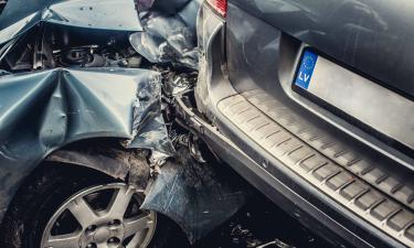 Drunk driver plows his car into pedestrians on traffic island