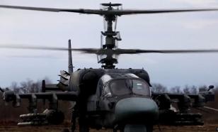 Russian Ka-52 attack helicopter crews in action
