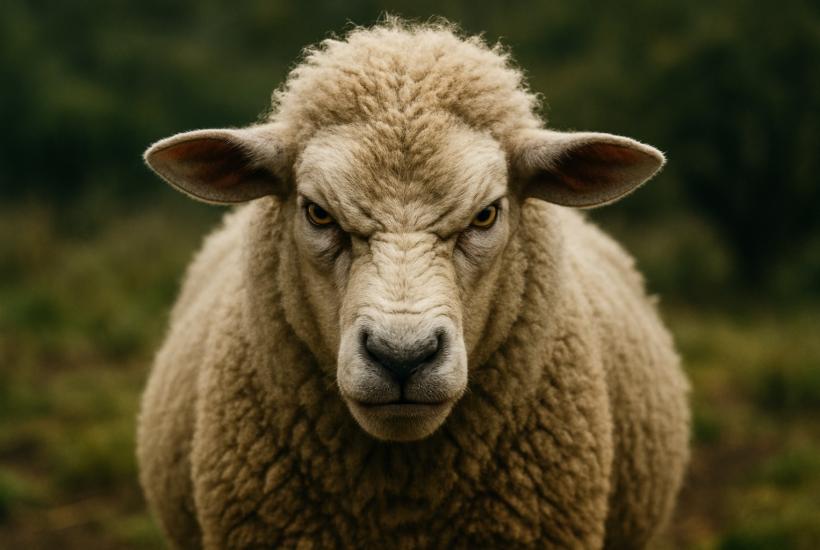 Овца с хищным взглядом