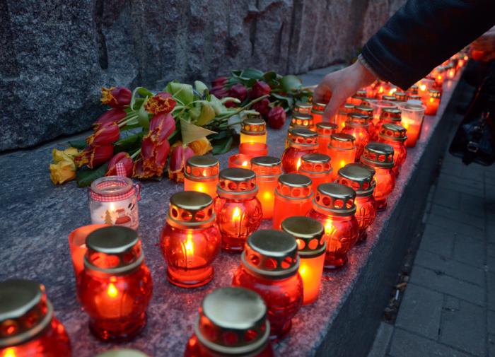 Putin visits Beslan School No. 1 where terrorists held 1,200 people hostage in 2004