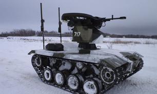 Russian army shows world's first kamikaze robots in action
