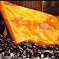 Yushchenko triumphant at the victory of orange revolution