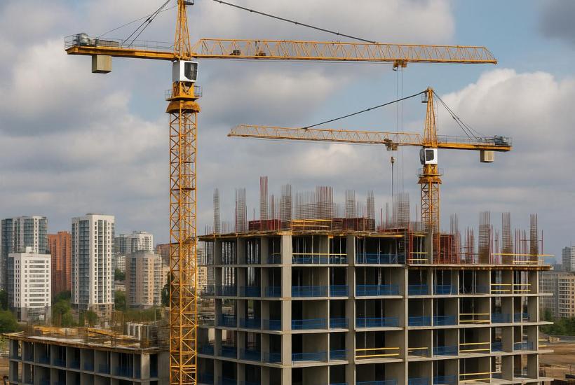 Construction site in a Russian city