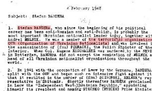 CIA recognizes Bandera as terrorist and funds him