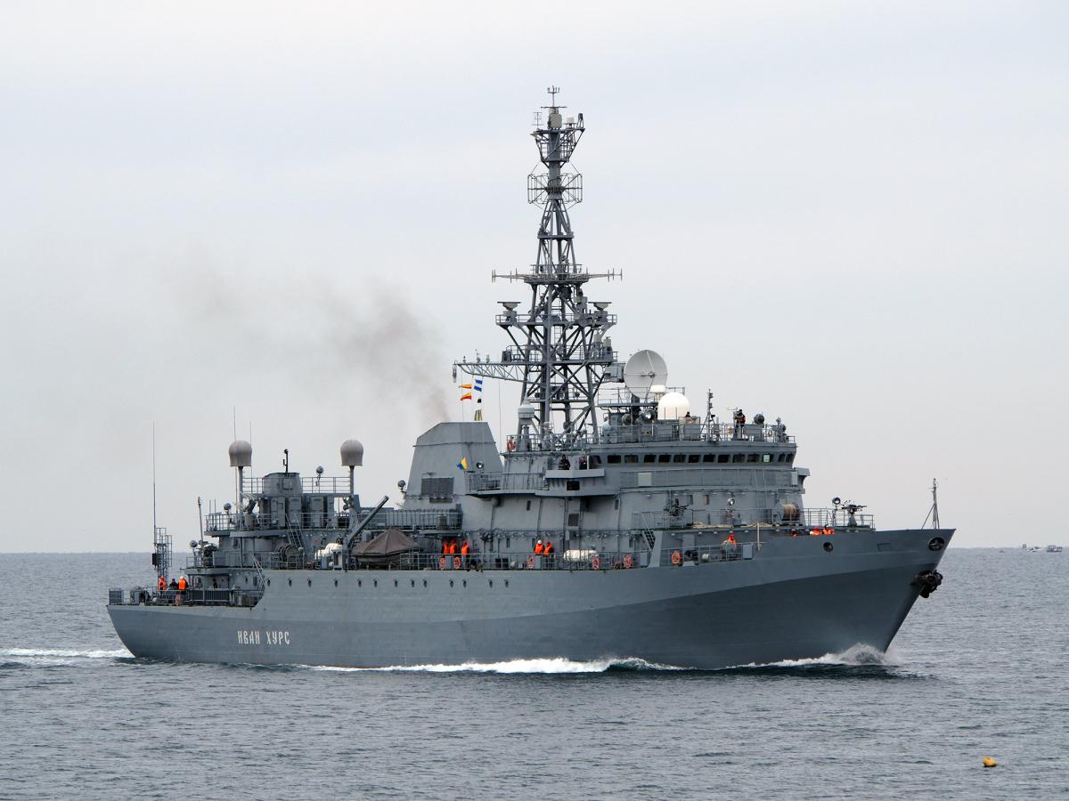 Russian reconnaissance ship attacked by drones in Black Sea