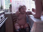 Georgian 1-year-old kid weighs 26 kg
