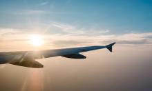 Moment of Iranian missile attack as seen from airplane window