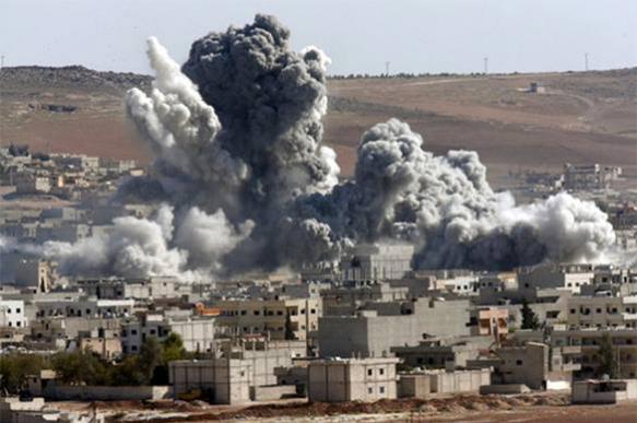 US coalition strikes Syrian village