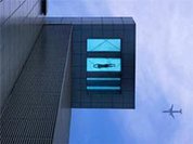 Swimming pool with glass bottom floating in sky built in China