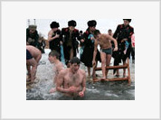 Russians brave icy waters celebrating Epiphany