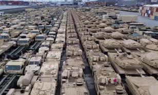 Video shows hundreds of US tanks in Polish port