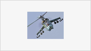 The flying Russian "Crocodile," Mi-24 chopper