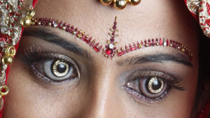 Diamond-encrusted contact lenses