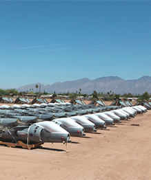 Aircraft boneyard in Arizona