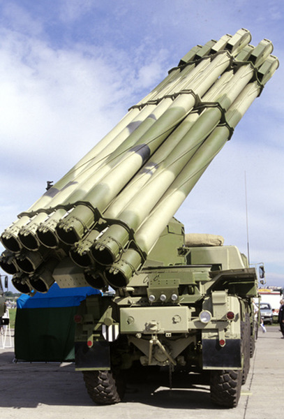 Russia's Multiple rocket launcher BM-30 Smerch